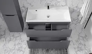Тумба под умывальник подвесная Raval Wector 90 антрацит Wct.01.90/P/A/MD, 4
