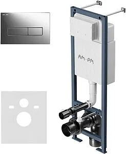 Инсталляция для подвесного унитаза Set 4 в 1 Am.Pm ErgoFit I012711.0351 с кнопкой хром глянцевый Инсталляция для подвесного унитаза Set 4 в 1 Am.Pm ErgoFit I012711.0351 с кнопкой хром глянцевый, 1