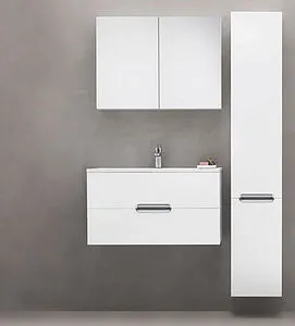 Шкаф-пенал подвесной с бельевой корзиной Am.Pm Spirit 32 R белый M70CHR0321WG, 4