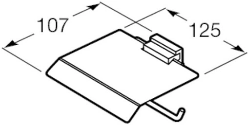 Держатель туалетной бумаги Roca Rubik чёрный матовый 816849024