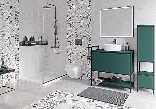 Комплект 6 в 1 Cersanit Crea Square CO DPL EO slim 64442 с кнопкой Estetica хром глянцевый