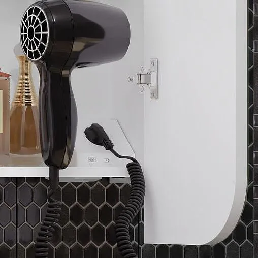 Шкаф-зеркало Opadiris Элеганс 70 белый матовый 00-00006755