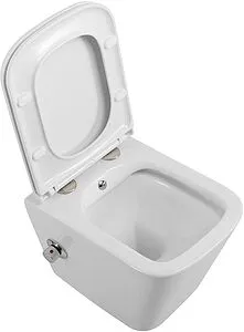 Унитаз подвесной безободковый с функцией биде и встроенным смесителем BelBagno Due белый BB3103CHR-BS/SC Унитаз подвесной безободковый с функцией биде и встроенным смесителем BelBagno Due белый BB3103CHR-BS/SC, 5