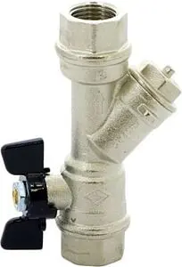 Кран шаровый с фильтром ½&quot;в x ½&quot;в Bugatti Indiana 07410001, 1