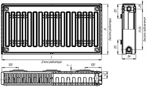 Радиатор стальной панельный Лидея Компакт ЛК 22 тип 22 300 x 1500 мм ЛК 22-315 Радиатор стальной панельный Лидея Компакт ЛК 22 тип 22 300 x 1500 мм ЛК 22-315, 2