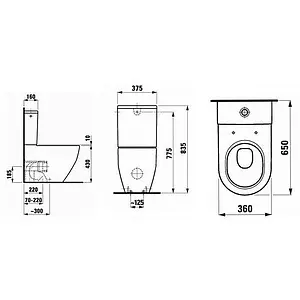 Чаша унитаза Laufen Pro белый 8.2595.2.000.000.1, 2