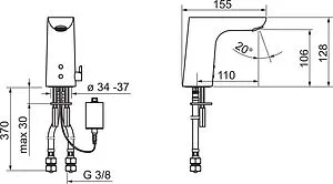 Смеситель для раковины Oras Electra хром 6151F, 2