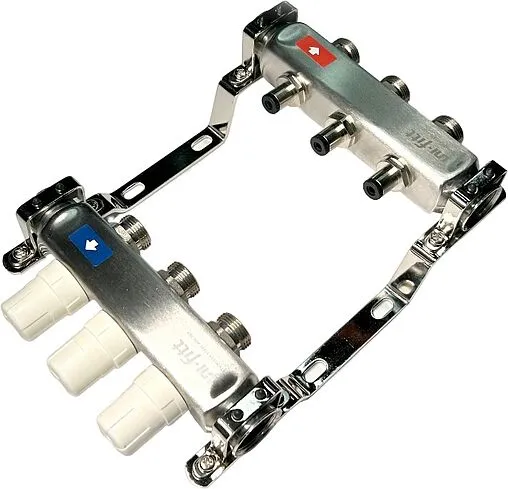 Группа коллекторная без расходомеров 2 отвода 1&quot;в/в x ¾&quot;ек Uni-fitt OPTIMAL 451B4302.RU