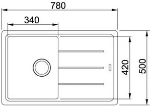 Мойка кухонная Franke Basis BFG 611-78 графит 114.0259.913, 2