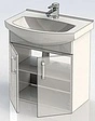 Тумба-умывальник Aquanet Ирис 60 белый 00198380+00182641