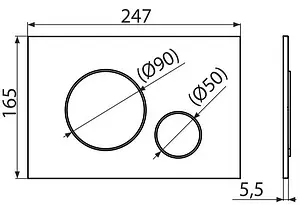 Клавиша смыва для унитаза AlcaPlast Thin M676 белый матовый Клавиша смыва для унитаза AlcaPlast Thin M676 белый матовый, 2