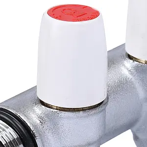 Коллектор регулирующий проходной 3 отвода ¾"в/н x ½"к Tiemme MAXIMA 1860005 Коллектор регулирующий проходной 3 отвода ¾"в/н x ½"к Tiemme MAXIMA 1860005, 2