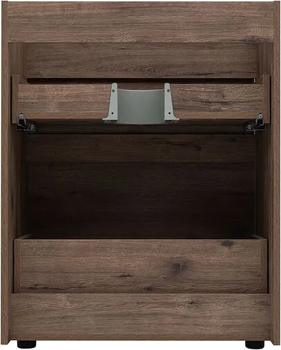 Тумба-умывальник напольная Aquanet Токио 130 R дуб веллингтон 00333652+00235502