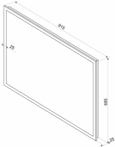 Зеркало с подсветкой Continent Mercury Led 91.5x68.5 с функцией Bluetooth ЗЛП884