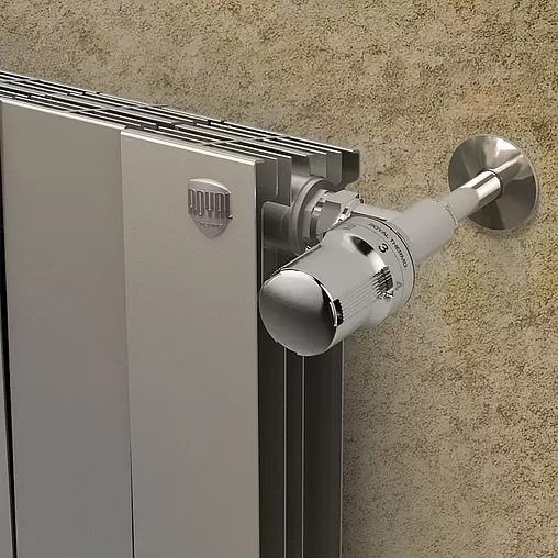 Радиатор биметаллический 12 секций Royal Thermo PianoForte 500 Silver Satin RTPNSS50012