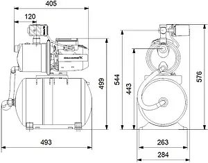 Станция автоматического водоснабжения Grundfos JP 3-42 PT-H A-A-BBVP 99463874, 2