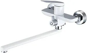 Смеситель для ванны с длинным изливом Osgard Solen White белый/хром 59223, 1