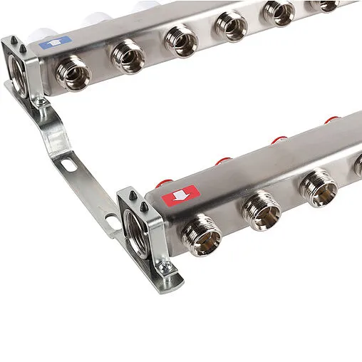 Группа коллекторная без расходомеров 11 отводов 1&quot;в/в x ¾&quot;ек Rommer RMS-3200-000011