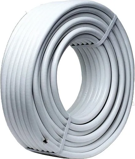 Труба гофрированная из нержавеющей стали отожженная Kofulso 20мм в белой оплетке бухта 30м 20ПМ