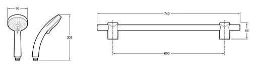 Душевая стойка Jacob Delafon Citrus хром E12907-CP