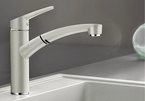 Смеситель для кухни с выдвижным изливом Blanco Nea-S жемчужный 520307