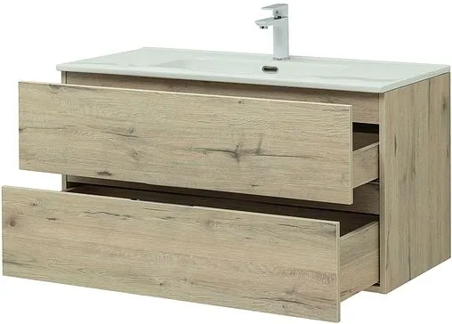 Тумба под умывальник подвесная Aquanet Алвита New 100 дуб веллингтон 00277521
