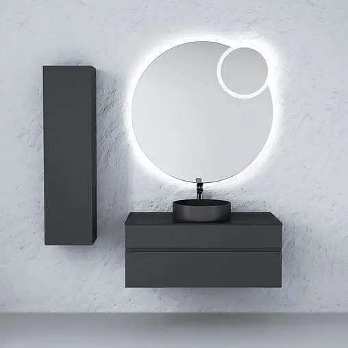 Шкаф-пенал подвесной Raval Decent 33 антрацит Dec.04.110/P/A/RL