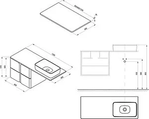 Тумба-умывальник подвесная Ravak Balance 120 белый/графит X000001365+X000001372+X000001375+ Тумба-умывальник подвесная Ravak Balance 120 белый/графит X000001365+X000001372+X000001375+, 2