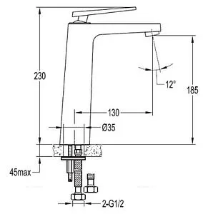 Смеситель для раковины Cezares Golf хром GOLF-LS2-01 Смеситель для раковины Cezares Golf хром GOLF-LS2-01, 2