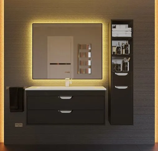 Тумба-умывальник подвесная Uperwood UPD Modul 95 чёрный матовый 393020553 Тумба-умывальник подвесная Uperwood UPD Modul 95 чёрный матовый 393020553