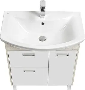 Тумба-умывальник напольная Aquaton Бекка PRO 70 белый/дуб соммерсет 1A2087K1BAC20, 3