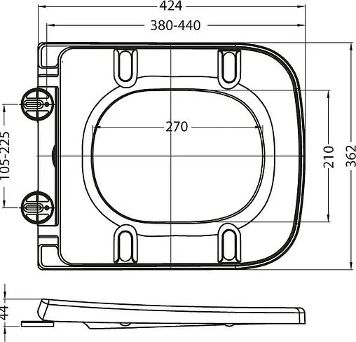 Крышка-сиденье для унитаза с микролифтом BelBagno Alpina белый BB309SC Крышка-сиденье для унитаза с микролифтом BelBagno Alpina белый BB309SC