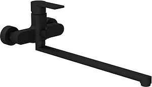 Смеситель для ванны с длинным изливом Cersanit Brasko Black чёрный матовый 64092, 1