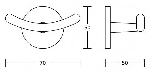 Крючок двойной Gross Aqua Delta хром GA18035