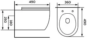 Унитаз подвесной безободковый Toni Arti Baglio белый TA-BO4936 Унитаз подвесной безободковый Toni Arti Baglio белый TA-BO4936, 2