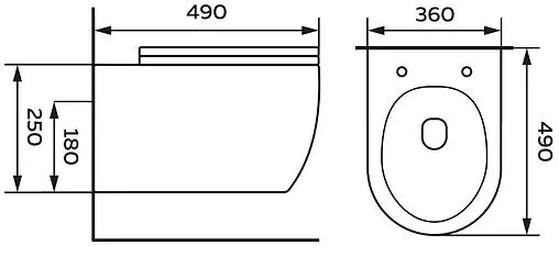 Унитаз подвесной безободковый Toni Arti Baglio белый TA-BO4936