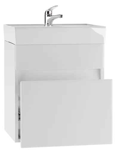 Тумба под умывальник подвесной Айсберг Енисей 50 белый DA3008T
