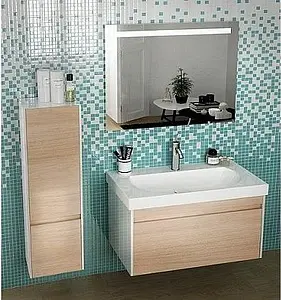 Тумба-умывальник подвесная Kerama Marazzi Buongiorno 100 дуб сонома/белый BGN.100.1+1\OAK+BG.wb.100 Тумба-умывальник подвесная Kerama Marazzi Buongiorno 100 дуб сонома/белый BGN.100.1+1\OAK+BG.wb.100, 3