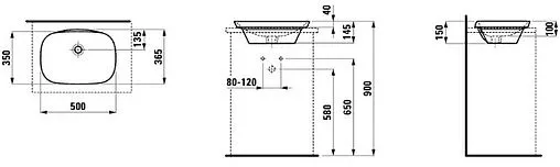 Раковина Laufen Ino 50 белый 8.1730.2.000.109.1