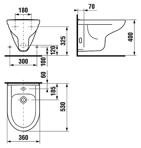 Биде подвесное Jika Olymp белый 8.3061.1.000.304.1