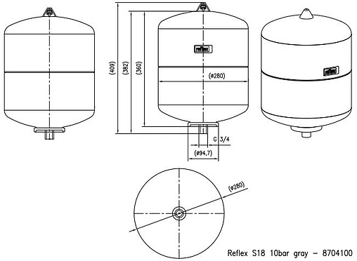 Гидроаккумулятор Reflex S 18л 10 бар 8704100