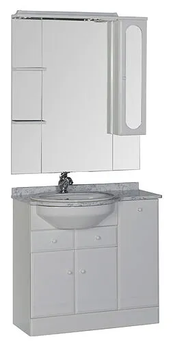 Шкаф-зеркало Aquanet Марсель 90 белый 100306
