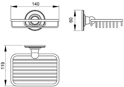 Мыльница Timo Nelson хром 150023/00