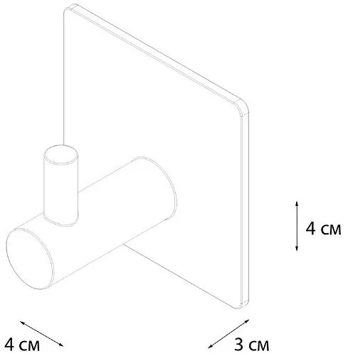 Крючок 2шт Fixsen Equipment чёрный матовый FX-560A