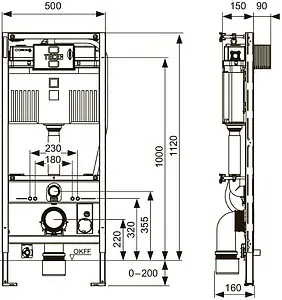 Инсталляция для подвесного унитаза TOTO Neorest Washlet (WC) AC 2.0/EW 2.0 TECEprofil 9300344, 2