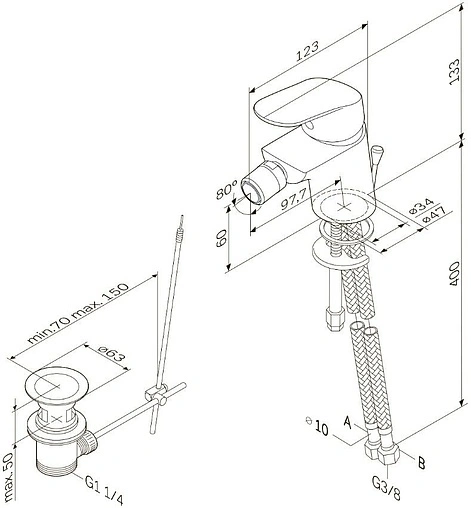 Смеситель для биде AM.PM Like хром F8083116 Смеситель для биде AM.PM Like хром F8083116