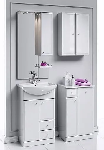 Тумба напольная с бельевой корзиной Aqwella Barcelona 50 белый Ba.03.05