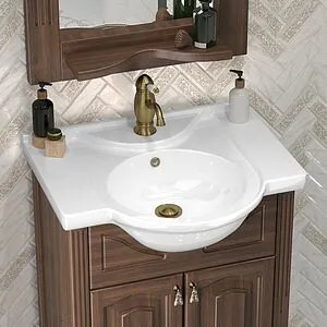 Тумба-умывальник напольный Opadiris Риспекто 55 белый 00-00005760+4620008199344, 3