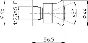 Душевая форсунка Bossini Onda-Mas бронза I00133.022, 2
