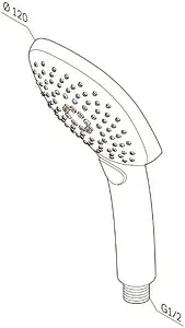 Лейка ручного душа Am.Pm Sensation хром F0230000 Лейка ручного душа Am.Pm Sensation хром F0230000, 2